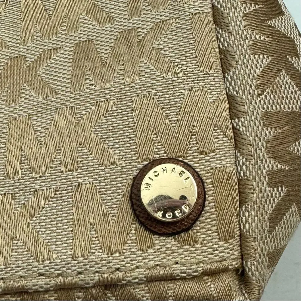Michael Kors Jet Set Canvas Monogram Large Tote Bag Purse